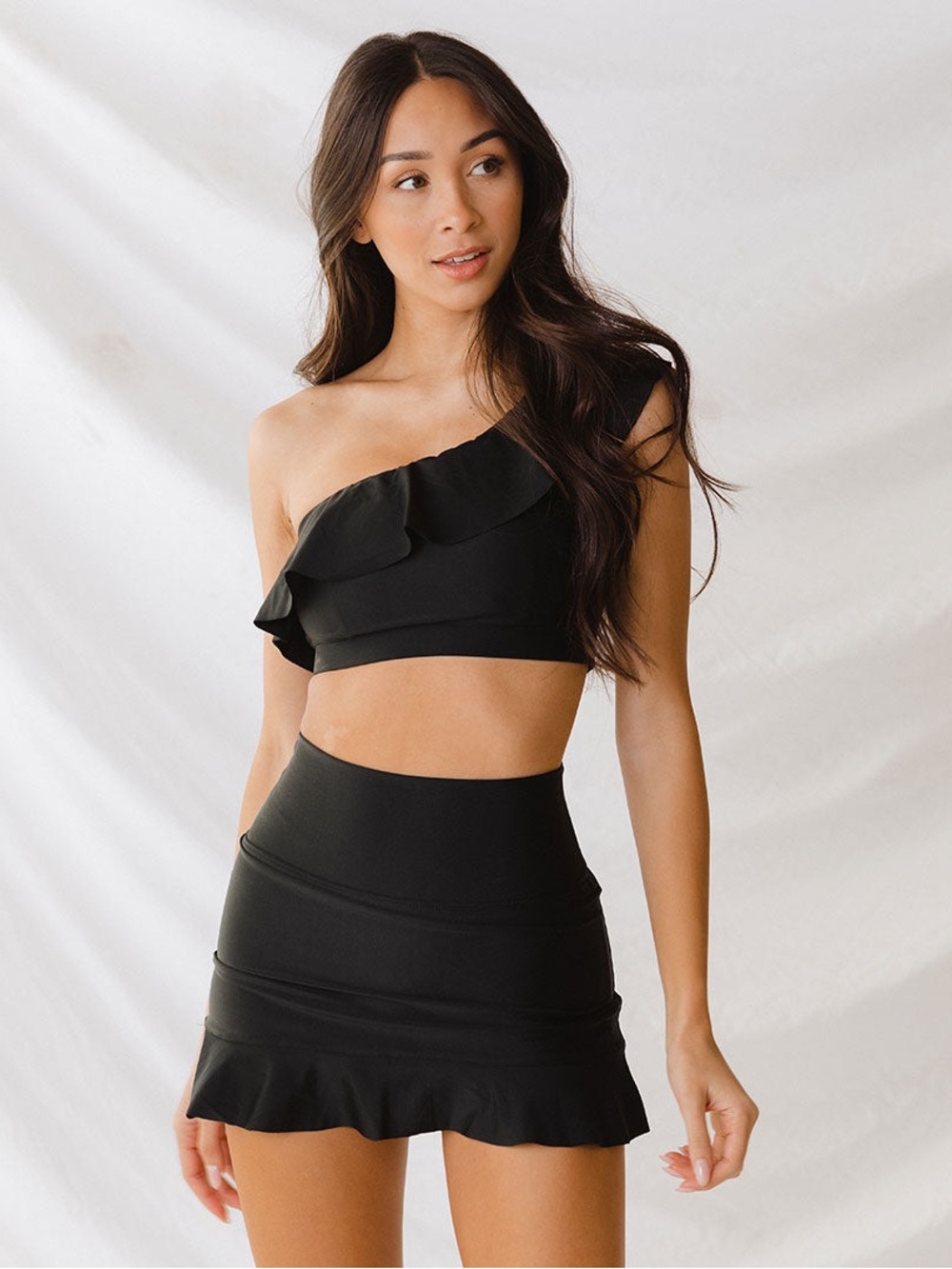 NWT Albion BLACK HIGH-WAISTED SWIM SKIRT